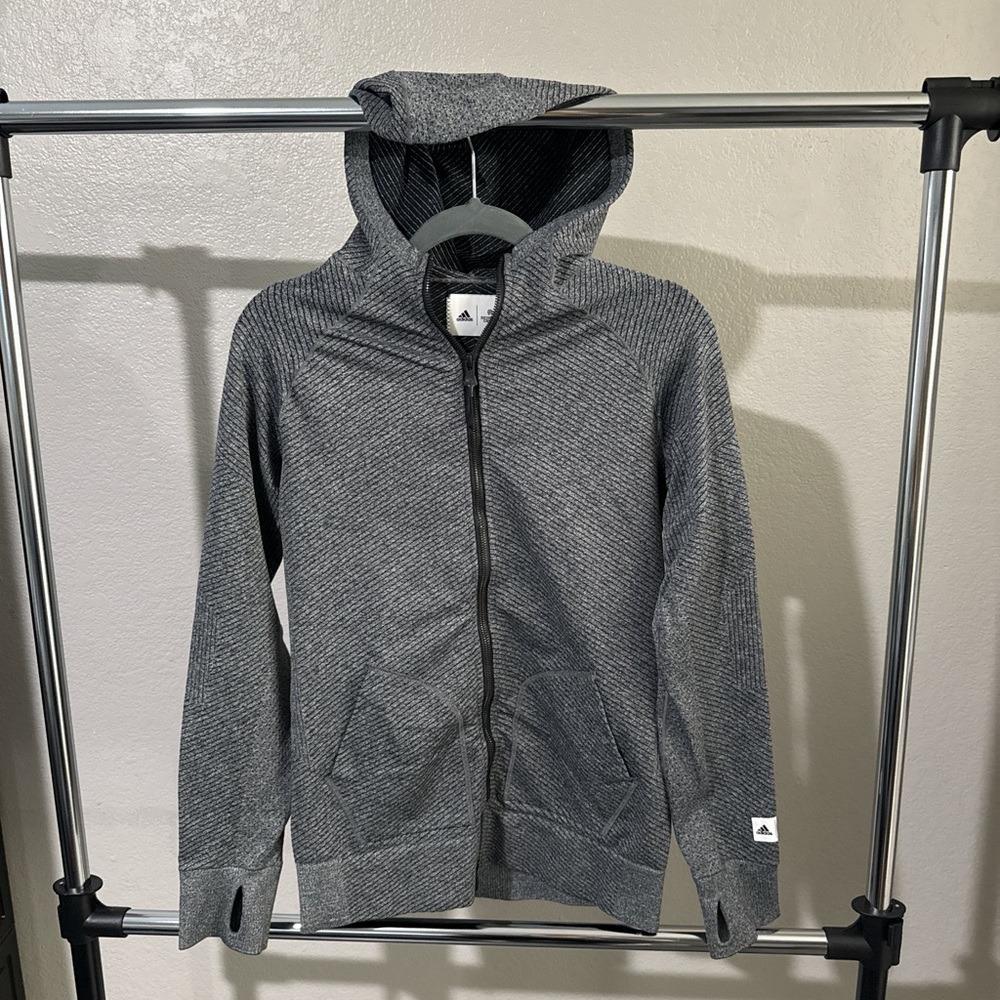 Adidas Black and Gray Women’s Size S Zip-Up Jacket
